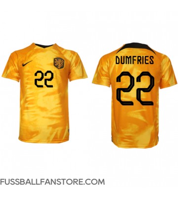 Niederlande Denzel Dumfries #22 Replik Heimtrikot WM 2022 Kurzarm